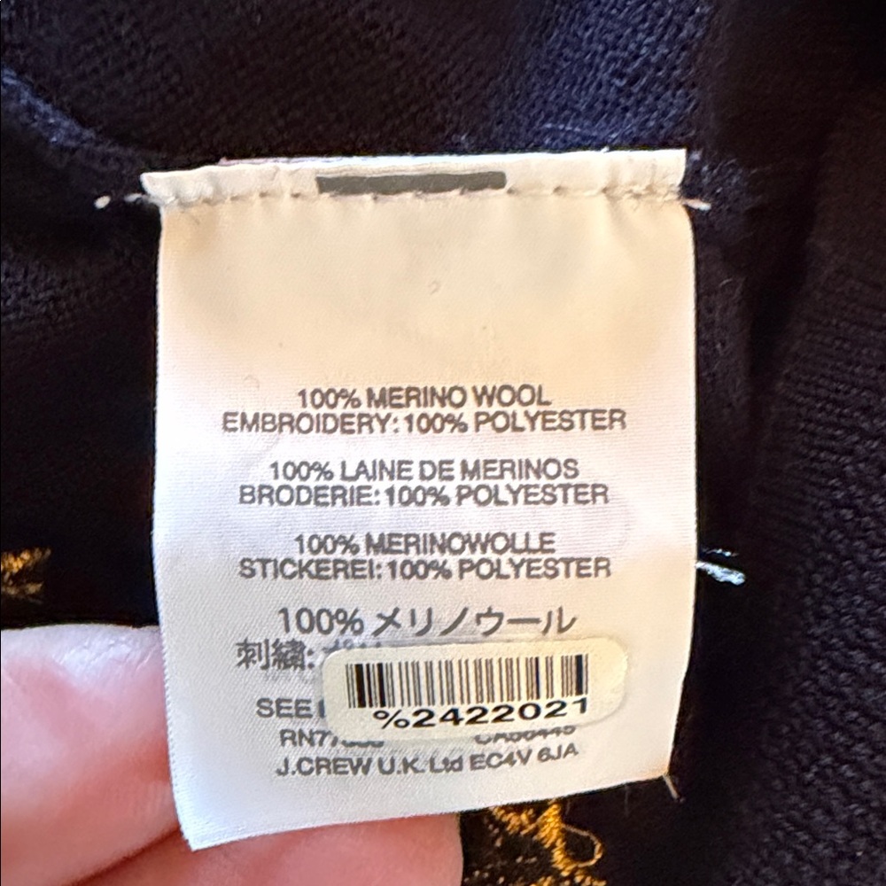 J. Crew Navy Knit Sweater with stars - Picture 3 of 4